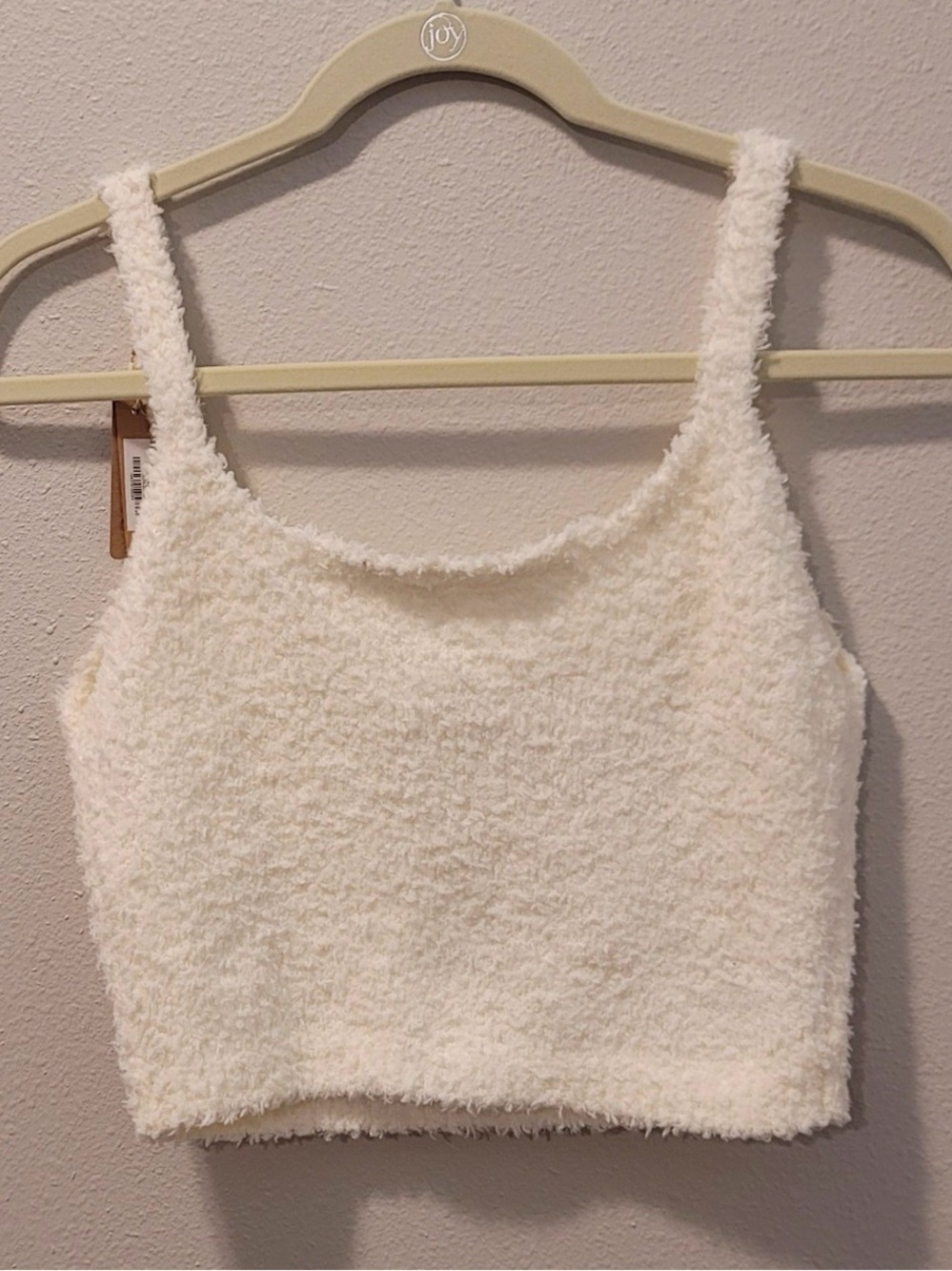 NWT [SKIMS] Cozy Knit Sherpa Bralette Cropped Tank Top Cami in Bone Womens 2X/3X - Picture 7 of 10
